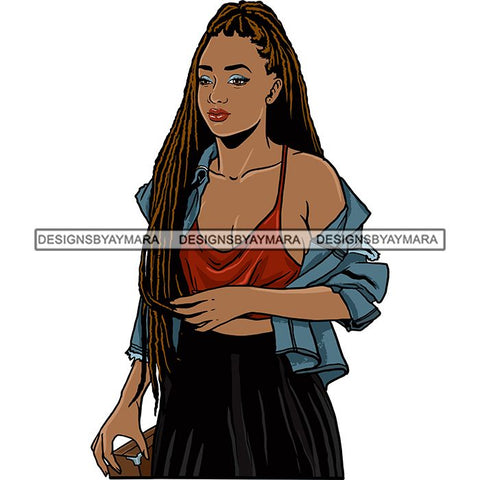 Afro Woman Braids Dreadlocks Sister-Locks Dreads Locks Hairstyle .SVG Cut Files For Silhouette and Cricut