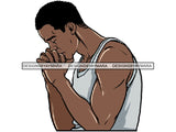 Man Praying God PNG Print File Not For Cutting