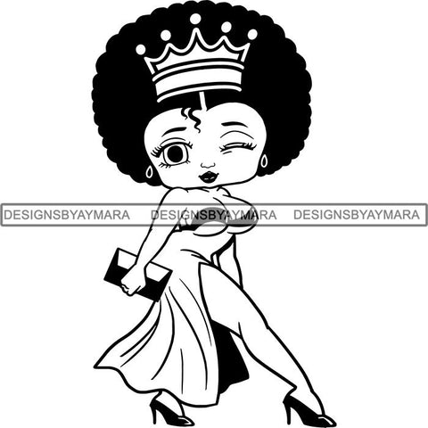 Afro Sexy Queen Betty SVG Cutting Files For Cricut and Silhouette