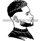 Attractive Man Bearded Hipster Model Fashion Male Guy Stylish Mustache Close-up Sexy Macho Manly SVG Files For Cutting