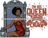 Afro Queen Goddess Melanin Nubian Glamour .PNG Print Files Not For Cutting