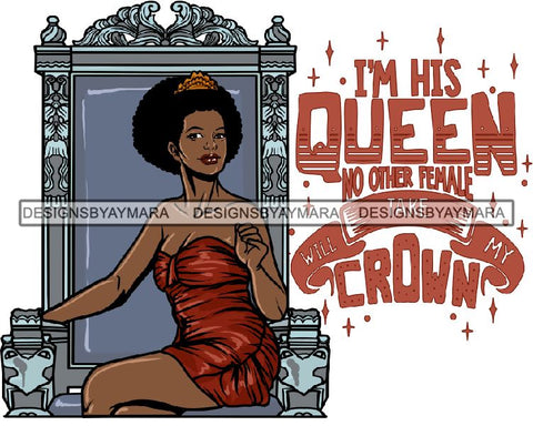 Afro Queen Goddess Melanin Nubian Glamour .PNG Print Files Not For Cutting