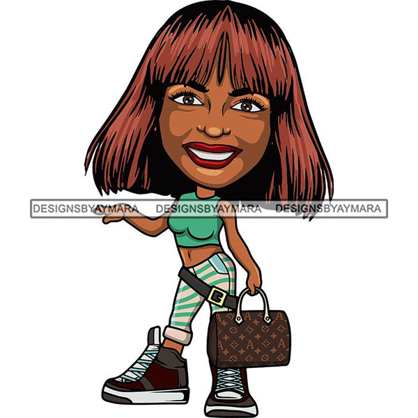 Cute Afro Lola Boss Lady Summer Fashion Dope Diva Glamour .SVG Cutting
