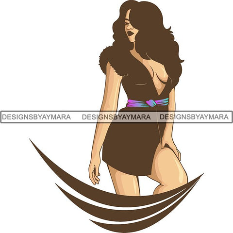 Afro Beautiful Woman Goddess Diva Classy Lady .SVG Cut Files For Silhouette and Cricut