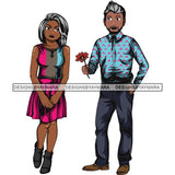 Be My Valentine Lola and Nano Couple Loving True Love Boyfriend Girlfriend Flowers SVG Files For Cutting