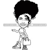 Cute Afro Lola Boss Lady Summer Fashion Dope Diva Glamour .SVG Cutting