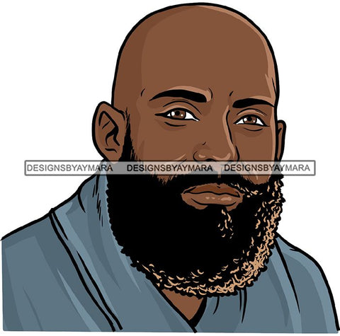 Attractive Black Man Bearded Hipster Model Fashion Male Guy Hombre Masculino Guapo Stylish Close-up Sexy Macho Manly SVG Files For Cutting