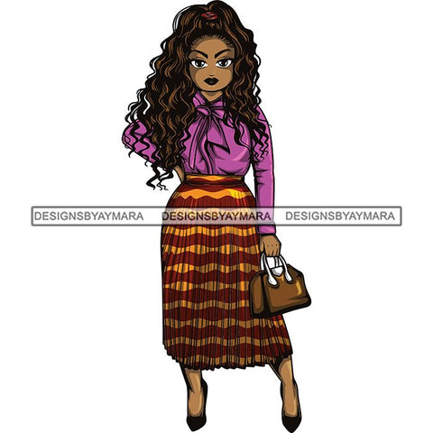 Afro Classy Lola Elegance Glamour Church Lady .SVG Clipart Vector Cutting Files For Circuit Silhouette Cricut and More!