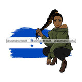 Honduras Country Afro Diva Proud Roots Pretty Woman Fashion .SVG Cutting Files For Silhouette and Cricut and More!