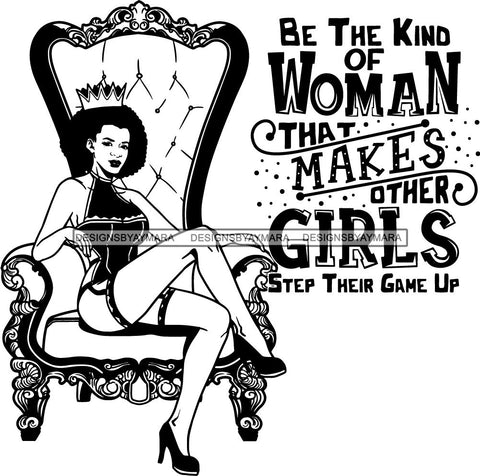 Afro Queen Goddess Melanin Nubian Glamour .SVG Cutting Files For Silhouette and Cricut