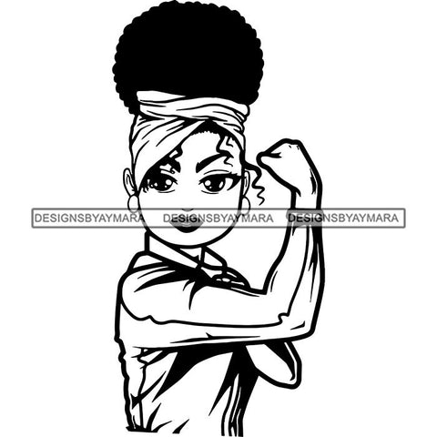 Afro Strong Classy Lola Flexing Believe in Yourself .SVG Cutting Files For Silhouette and Cricut and More!