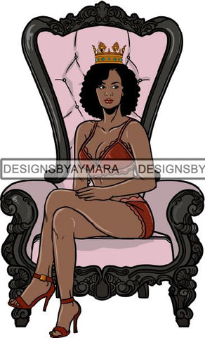 Afro Queen Goddess Melanin Nubian Glamour .PNG Print Files Not For Cutting