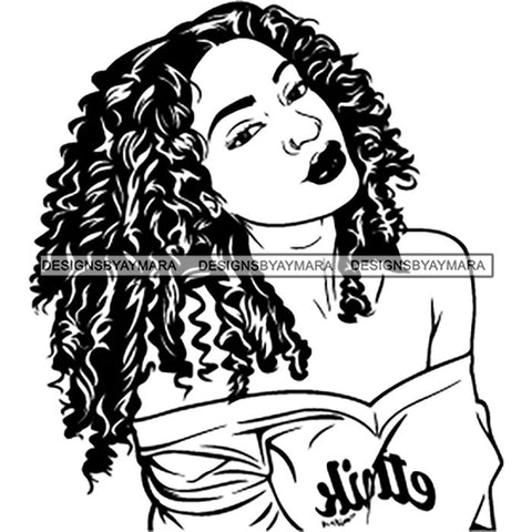 Afro Lady Black Goddess Melanin Dark Latina Morena SVG Files For Cutting and More!