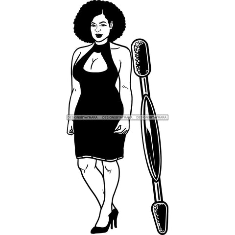 Afro Woman SVG Make Up Goddess Cutting Files For Cricut Silhouette and Much More