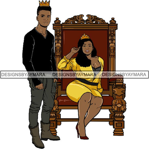 King and Queen Rey Reina Couple Life Goals PNG Print Files Not For Cutting