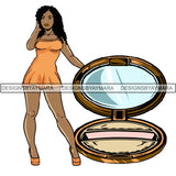 Afro Woman SVG Make Up Goddess Cutting Files For Cricut Silhouette and Much More