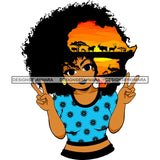 African American Woman Goddess Safari Savanna Africa Continent SVG Files For Cutting and More!