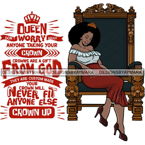 Afro Queen Goddess Melanin Nubian Glamour .PNG Print Files Not For Cutting
