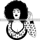 Afro Sexy Goddess Melanin Woman Queen Tattoo SVG Cut Files For Silhouette and Cricut