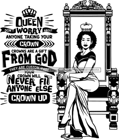 Afro Queen Goddess Melanin Nubian Glamour .SVG Cutting Files For Silhouette and Cricut