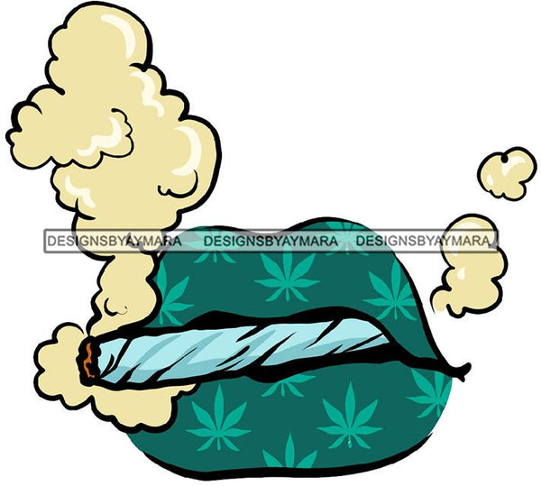 Marijuana Smoking Pot Joint Blunt Stoned High Life Weed Leaf Grass Relax Chill SVG Cutting Files