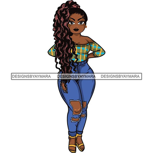 Afro Lola Sassy Exotic Curvy Thick Goddess .SVG Cutting Files For Silhouette and Cricut and More!