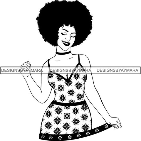 Afro Latina Woman SVG Cutting Files For Silhouette Cricut and More
