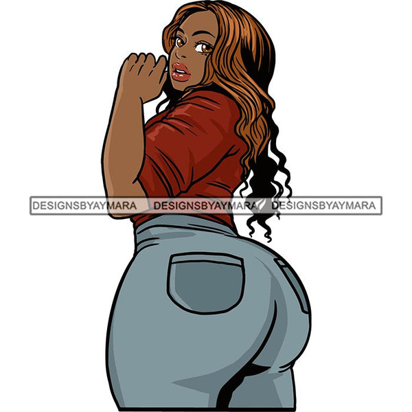 Afro Thick Thigh Big Eyes Woman Sassy Exotic Curvy Goddess .SVG Cutting Files For Silhouette and Cricut and More!