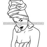 Afro Lady Black Goddess Melanin Turban Head-wrap Dark Latina Morena SVG Files For Cutting and More!
