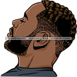 Attractive Black Man Bearded Hipster Model Fashion Male Guy Hombre Masculino Guapo Stylish Close-up Sexy Macho Manly SVG Files For Cutting