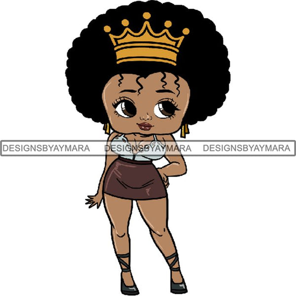 Afro Sexy Queen Betty SVG Cutting Files For Cricut and Silhouette