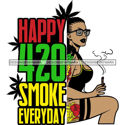 Rasta Weed Leaf Joint Blunt Pot Cannabis Hashish Grass Marijuana Medicinal Hemp Stoned High Life SVG Cutting Files