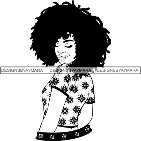 Afro Latina Woman SVG Cutting Files For Silhouette Cricut and More