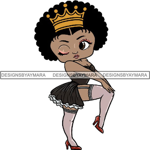 Afro Sexy Queen Betty SVG Cutting Files For Cricut and Silhouette