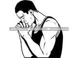 Man Praying God SVG Cut Files For Silhouette ans Cricut
