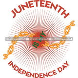 Juneteenth Emancipation Freedom June 19 Holiday African American History  SVG PNG JPG Vector Cutting Files