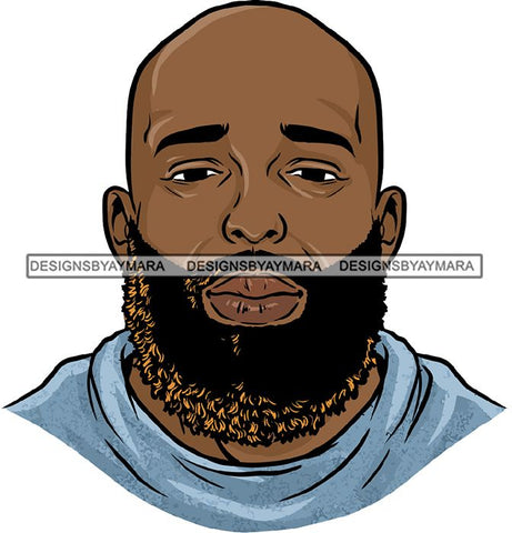 Attractive Black Man Bearded Hipster Model Fashion Male Guy Hombre Masculino Guapo Stylish Close-up Sexy Macho Manly SVG Files For Cutting