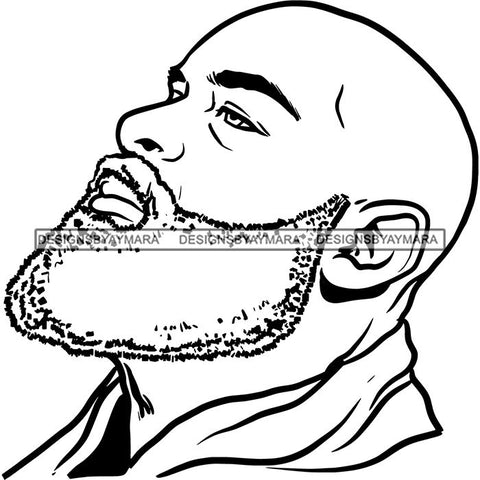 Attractive Man Bearded Hipster Model Fashion Male Guy Stylish Mustache Close-up Sexy Macho Manly SVG Files For Cutting