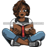 Afro Lola Reading Education Smart Woman .SVG Cutting Files For Silhouette Cricut and More!