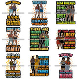 Bundle 9 Best Friends Forever Buddy Sister Girlfriends Quotes SVG Files For Cutting and More!