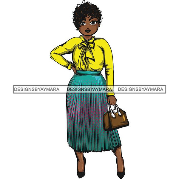 Afro Classy Lola Elegance Glamour Church Lady .SVG Clipart Vector Cutting Files For Circuit Silhouette Cricut and More!