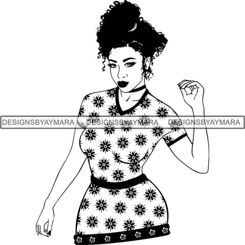 Afro Latina Woman SVG Cutting Files For Silhouette Cricut and More