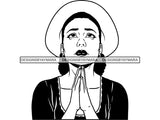 Classy Lady Praying God SVG Cut Files For Silhouette Cricut and More.