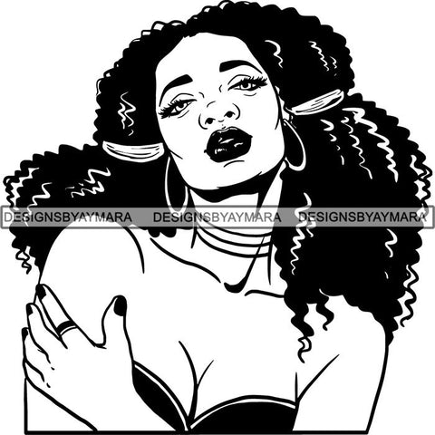 Afro Latina Woman SVG Cutting Files For Silhouette Cricut and More