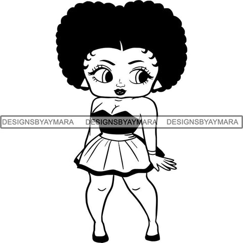 Afro Sexy Queen Betty SVG Cutting Files For Cricut and Silhouette