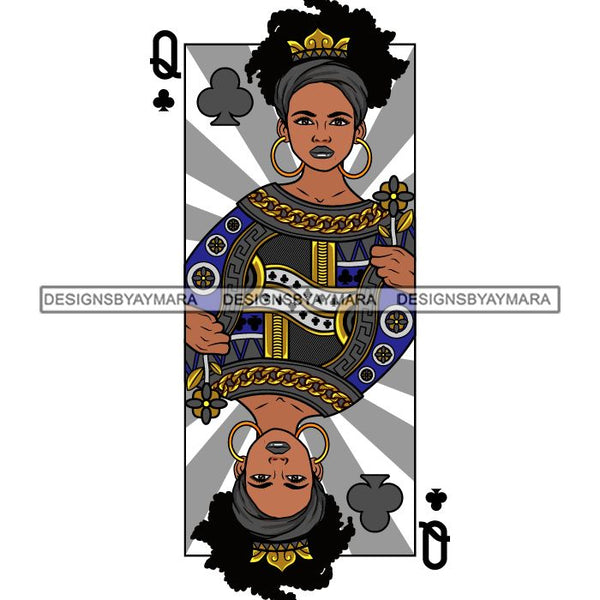 Afro Queen Lola Ace Casino Design Blackjack Poker Gambling Crown Royal SVG Cutting Files For Silhouette Cricut and More!