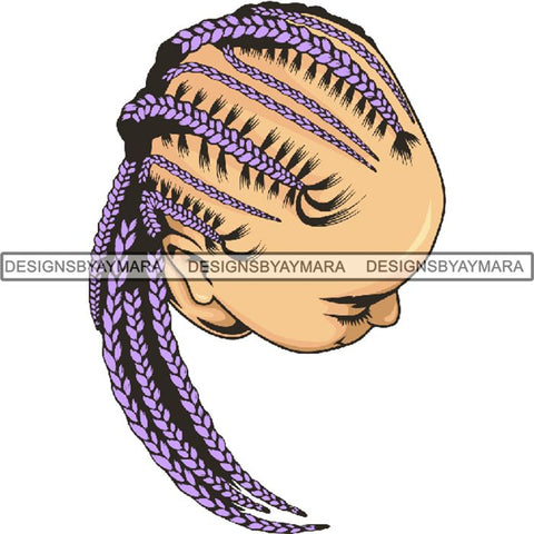 Afro Woman Braids Dreads Dreadlocks Hairstyle PNG Print File Not For Cutting