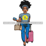 Lola Travel Vacation Getaway Black Proud Woman Traveling .SVG Cutting Files For Silhouette and Cricut and More!