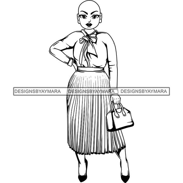 Afro Classy Lola Elegance Glamour Church Lady .SVG Clipart Vector Cutting Files For Circuit Silhouette Cricut and More!