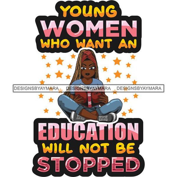 Afro Lola Reading Education Smart Woman Quotes .SVG Cutting Files For Silhouette Cricut and More!